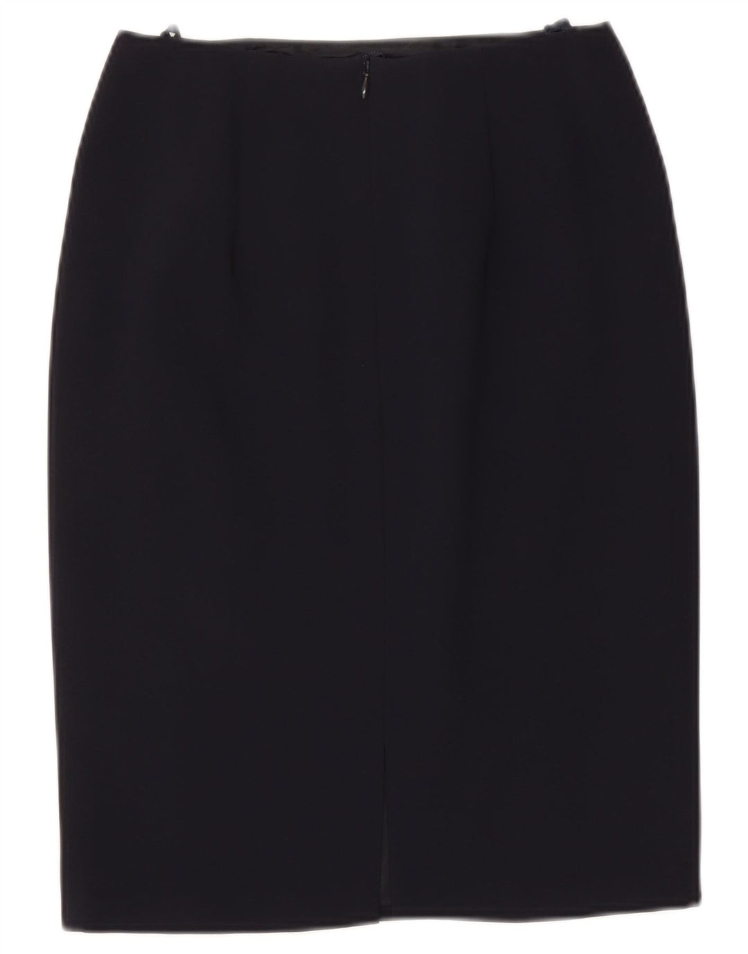 Saia lápis feminina Basler W26 pequena triacetato azul marinho