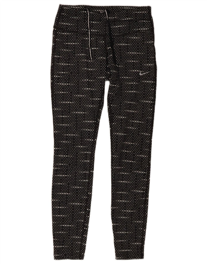 Leggings Nike Dri Fit Femininas UK 10 Pequenas Pretas Manchadas