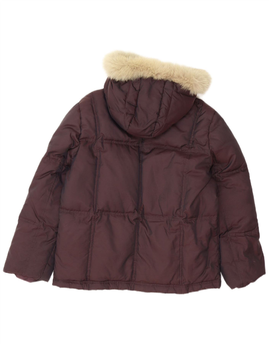 Jaqueta acolchoada com capuz feminino Fila IT 46/48 grande marrom poliamida