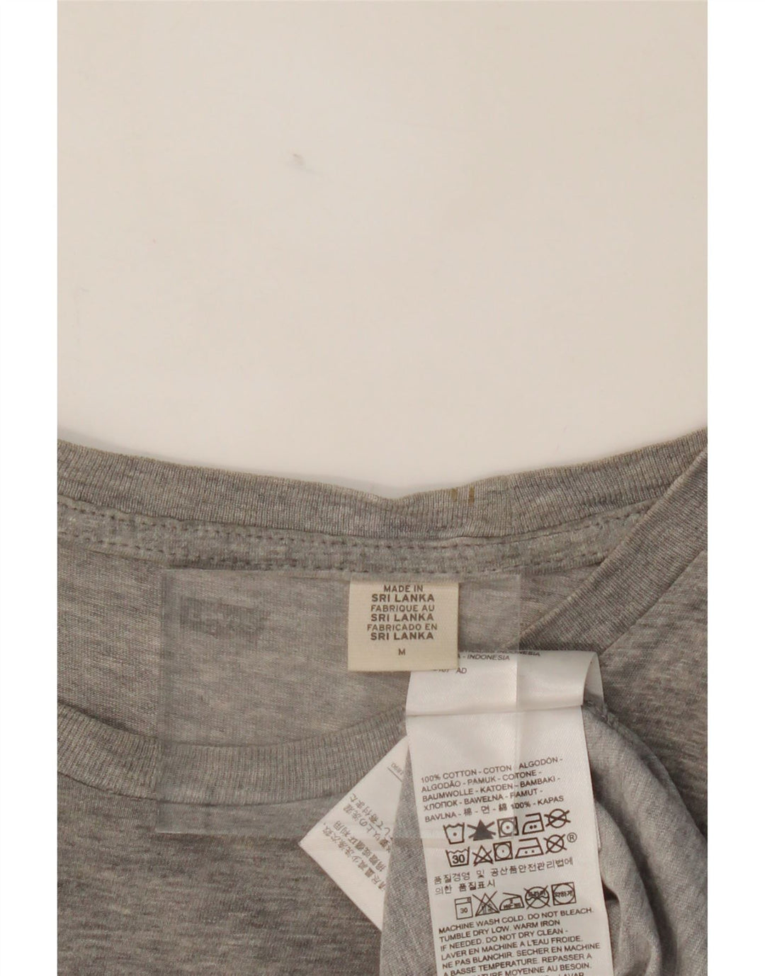 LEVI'S Mens Graphic T-Shirt Top Medium Grey Vintage Levi's and Second-Hand Levi's from Messina Hembry 