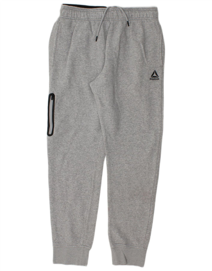 Calça de treino masculina REEBOK Cargo joggers algodão cinza médio