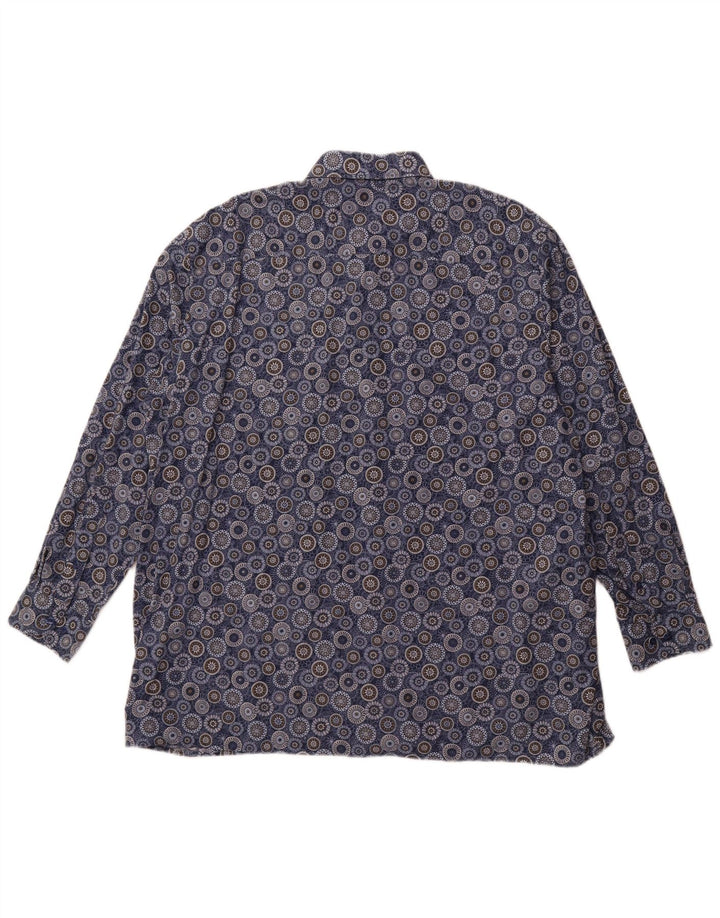 TAILOR & SON Mens Shirt Size 45/46 2XL Blue Floral Cotton