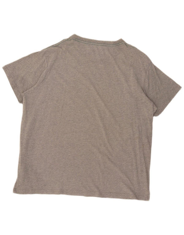 Camiseta gráfica masculina Weird Fish Top 4XL algodão manchado cinza
