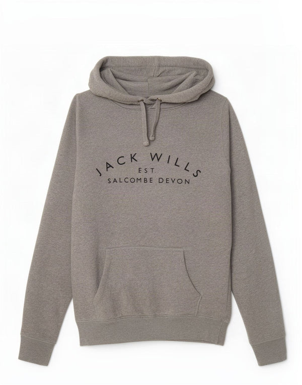 Jack Wills moletom feminino com capuz grande gráfico UK 6 XS algodão cinza