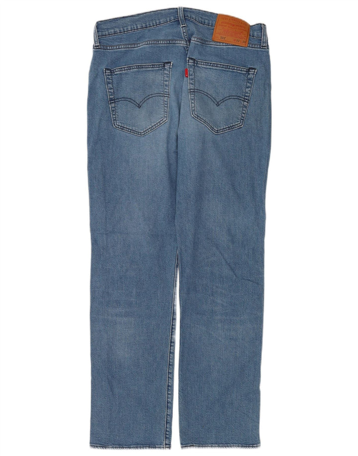 Calça jeans feminina Levi's 501 Straight W33 L30 azul algodão