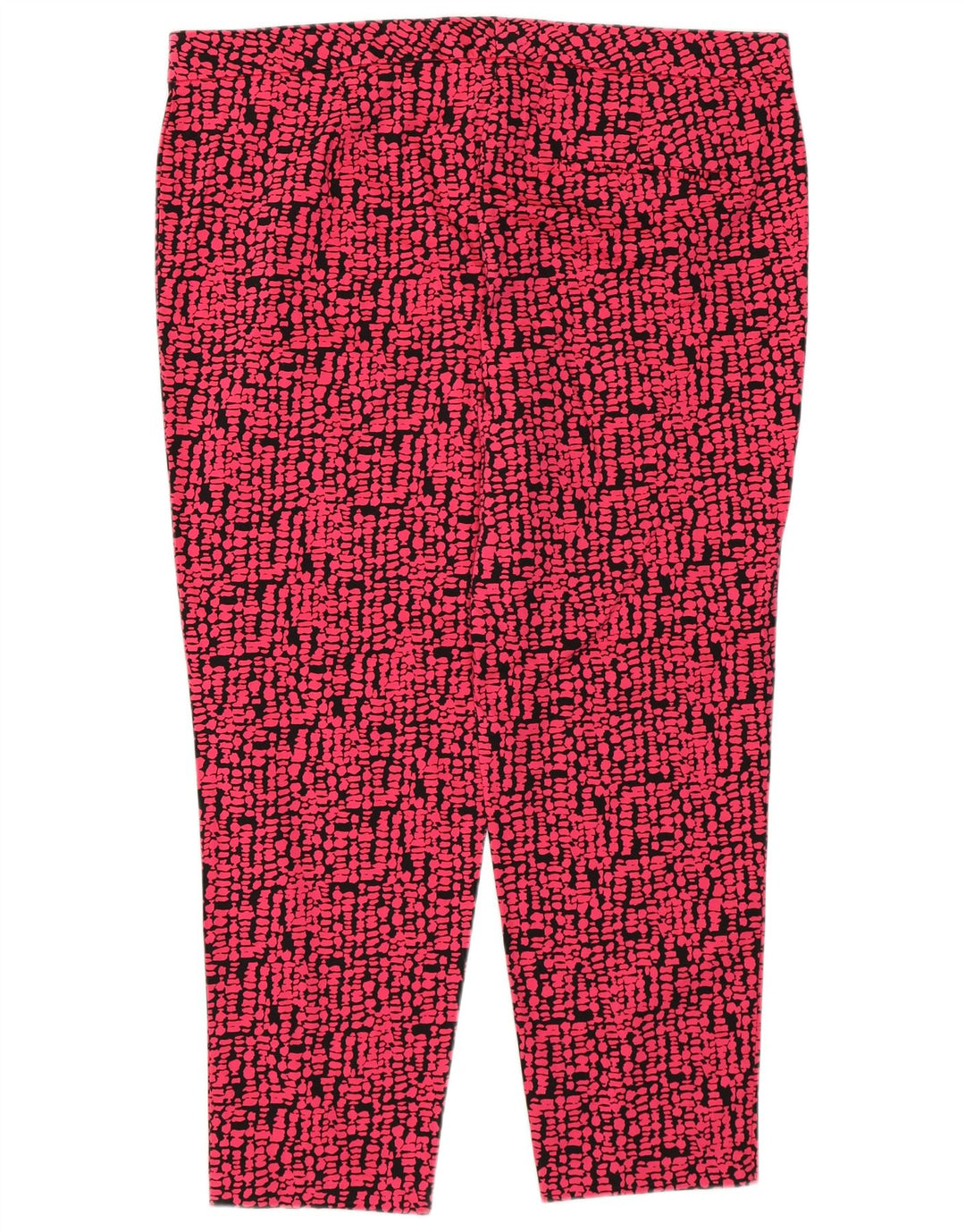 Calça feminina Marks & Spencer com padrão abstrato UK 18 XL W38 L25 P