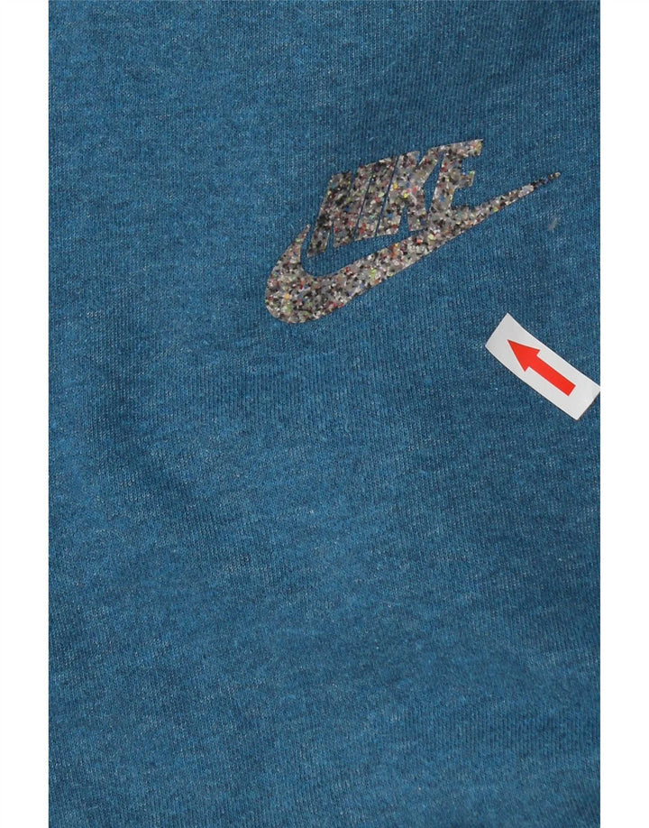 Nike Mens Hoodie Jumper Grande Algodão Azul