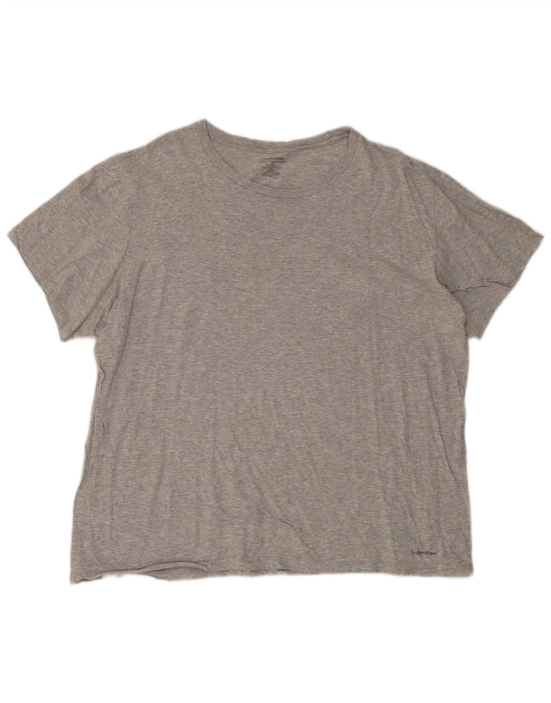 Calvin Klein Mens Classic Fit Camiseta Top Grande Cinza Salpicado
