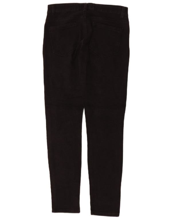 Zara Jeans Skinny Feminino Reino Unido 14 Grande W32 L31 Algodão Preto