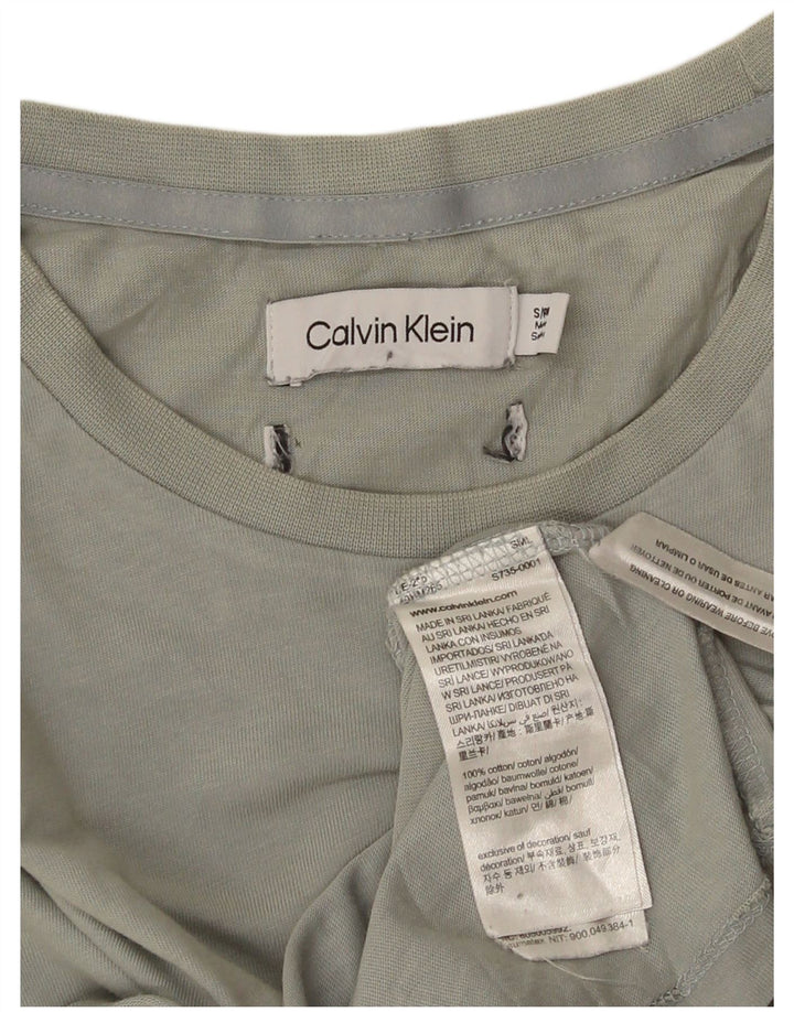 Camiseta masculina CALVIN KLEIN top pequeno algodão cinza