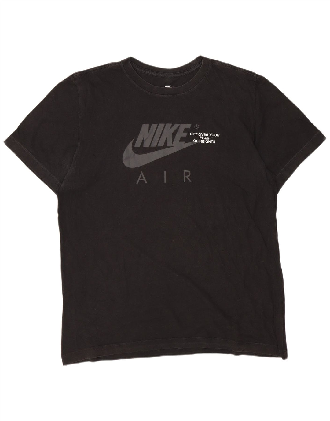 Camiseta masculina Nike Air Graphic Top grande de algodão preto