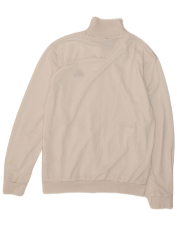 Adidas Mens Treino Top Jaqueta Grande Poliéster Branco
