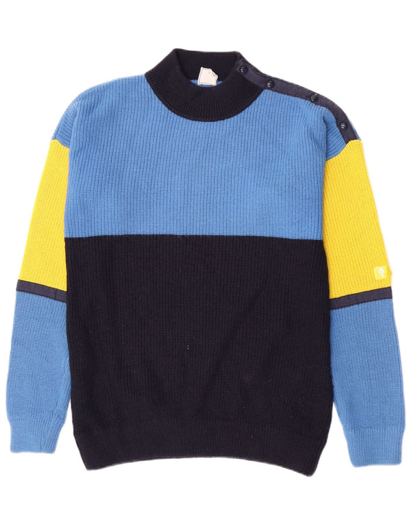 Marina Yachting Suéter masculino com gola tartaruga UE 38 azul médio náutico