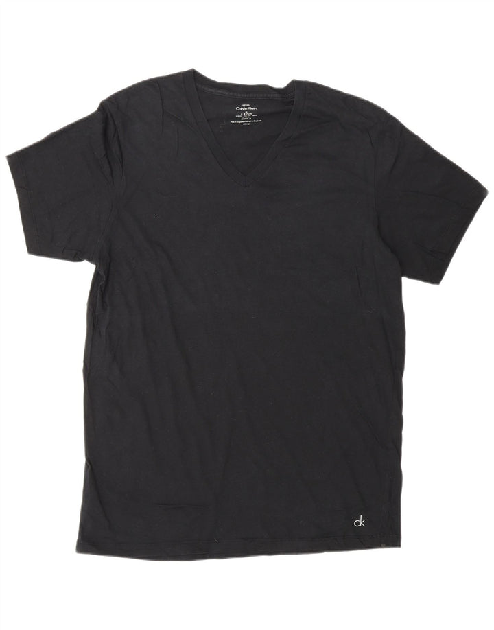 Camiseta masculina CALVIN KLEIN Top médio preto