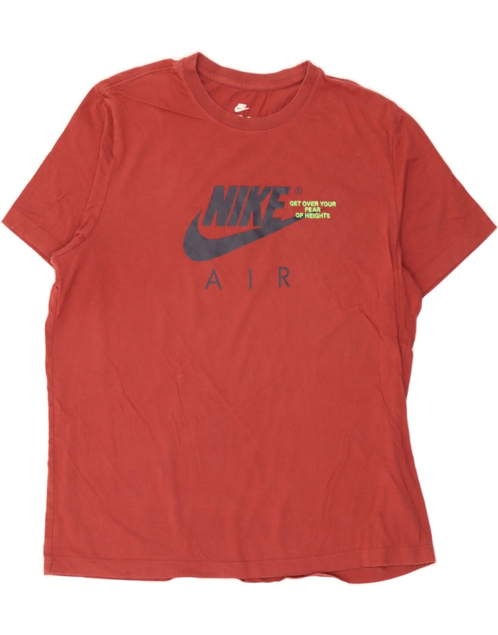 NIKE Mens Graphic T-Shirt Top XL Burgundy Cotton Vintage Nike and Second-Hand Nike from Messina Hembry 