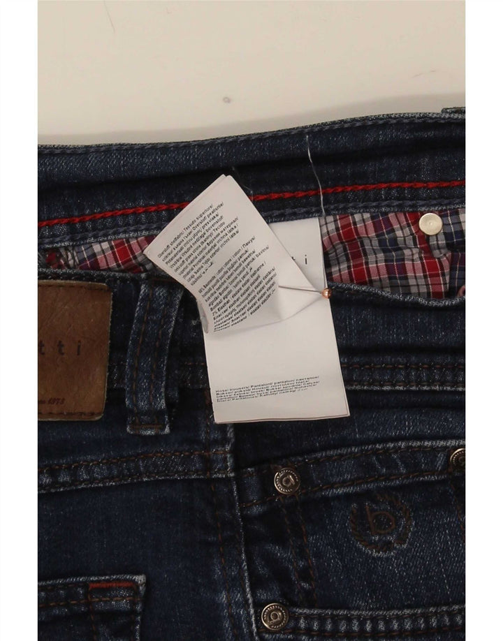Bugatti Masculino Nevada Straight Jeans W36 L32 Azul Marinho Algodão