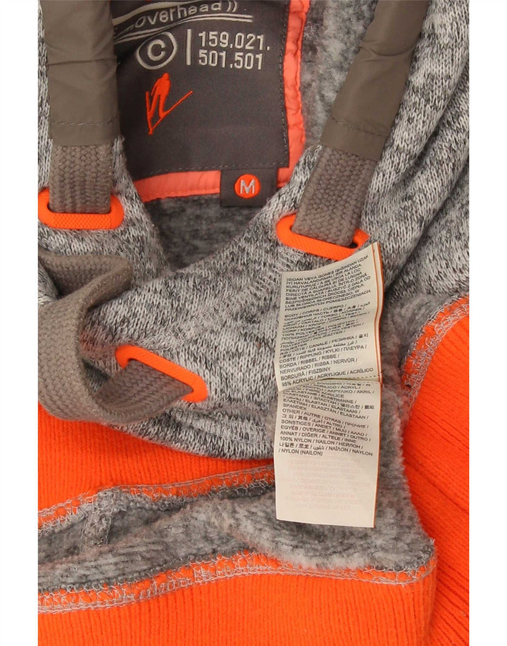 Suéter com capuz masculino Superdry poliéster manchado cinza médio
