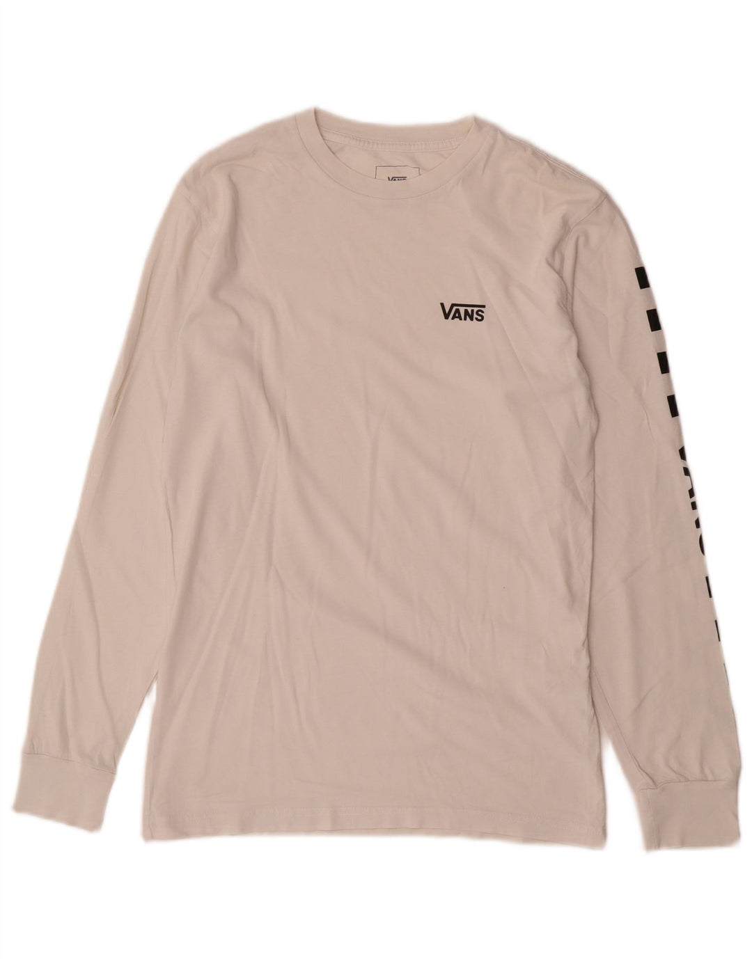 Vans Masculino Classic Fit Graphic Top Manga Longa Pequeno Algodão Branco