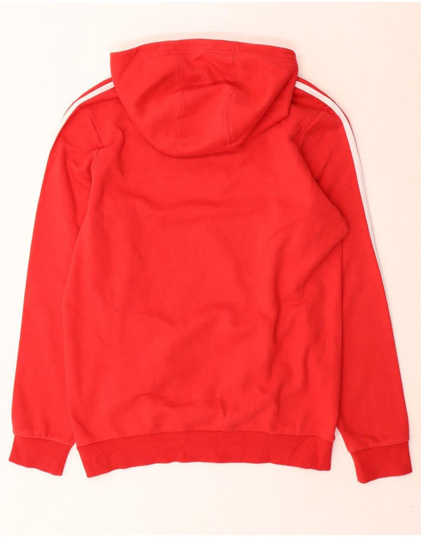 Adidas meninos moletom com capuz 15-16 anos vermelho colorblock algodão