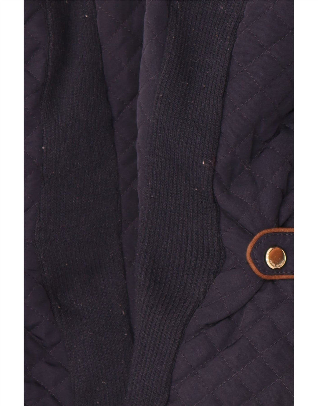 Colete acolchoado feminino Zara UK 16 grande azul marinho
