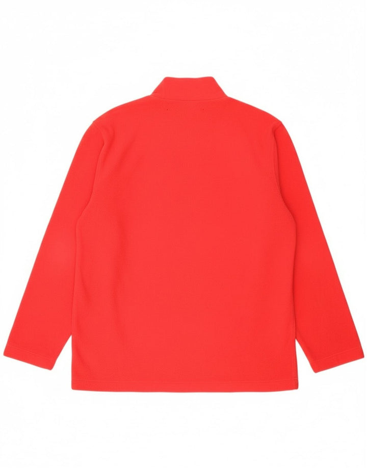 Adidas Mens Fleece Jumper UK 38/40 Poliéster Vermelho Médio
