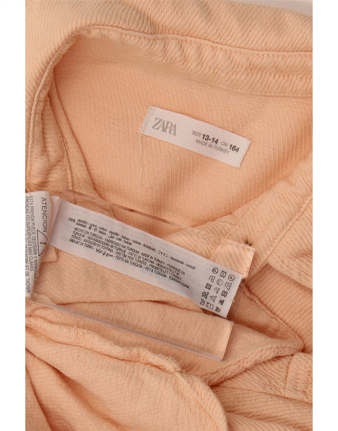 Camisa de flanela ZARA para meninas 13-14 anos algodão rosa