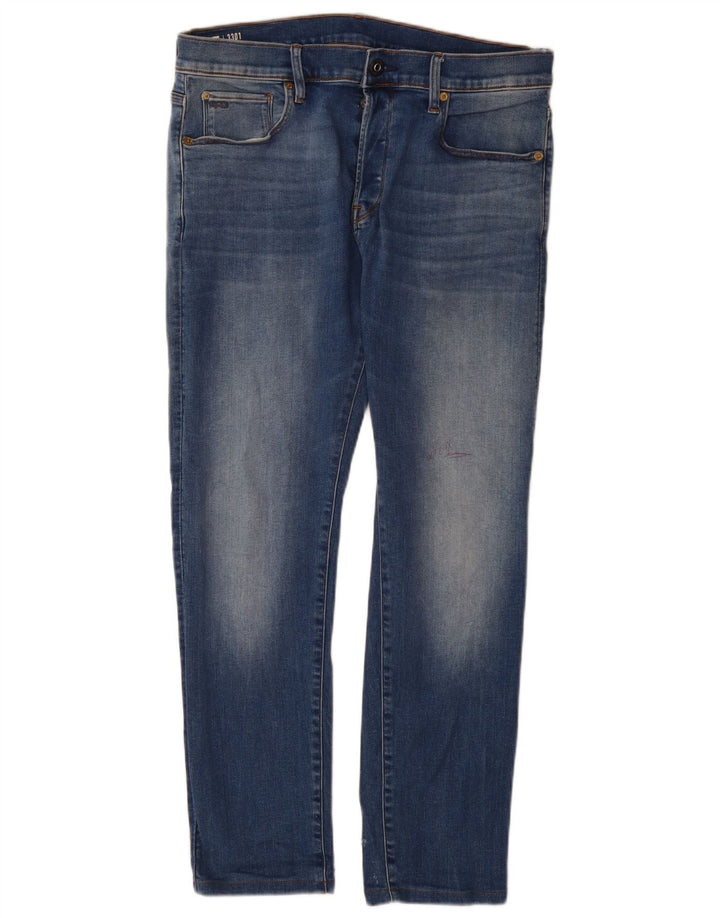 G-Star Masculino Slim Jeans W34 L32 Azul Algodão