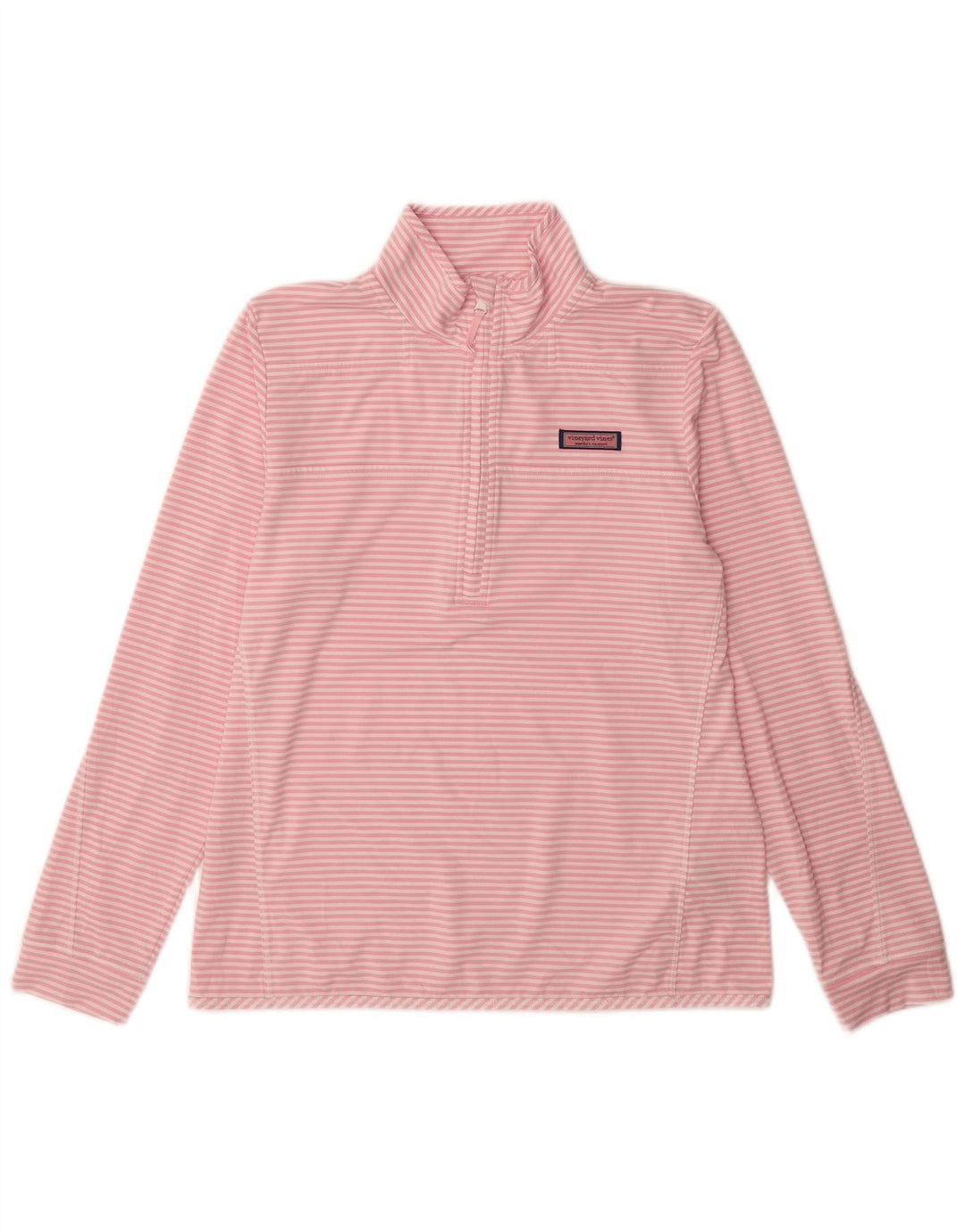 VINEYARD VINES Pulôver feminino de treino top UK 14 listrado rosa médio