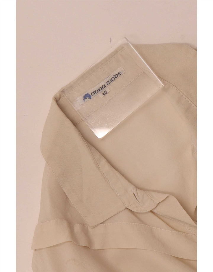 Blusa feminina vintage IT 40 pequena off white