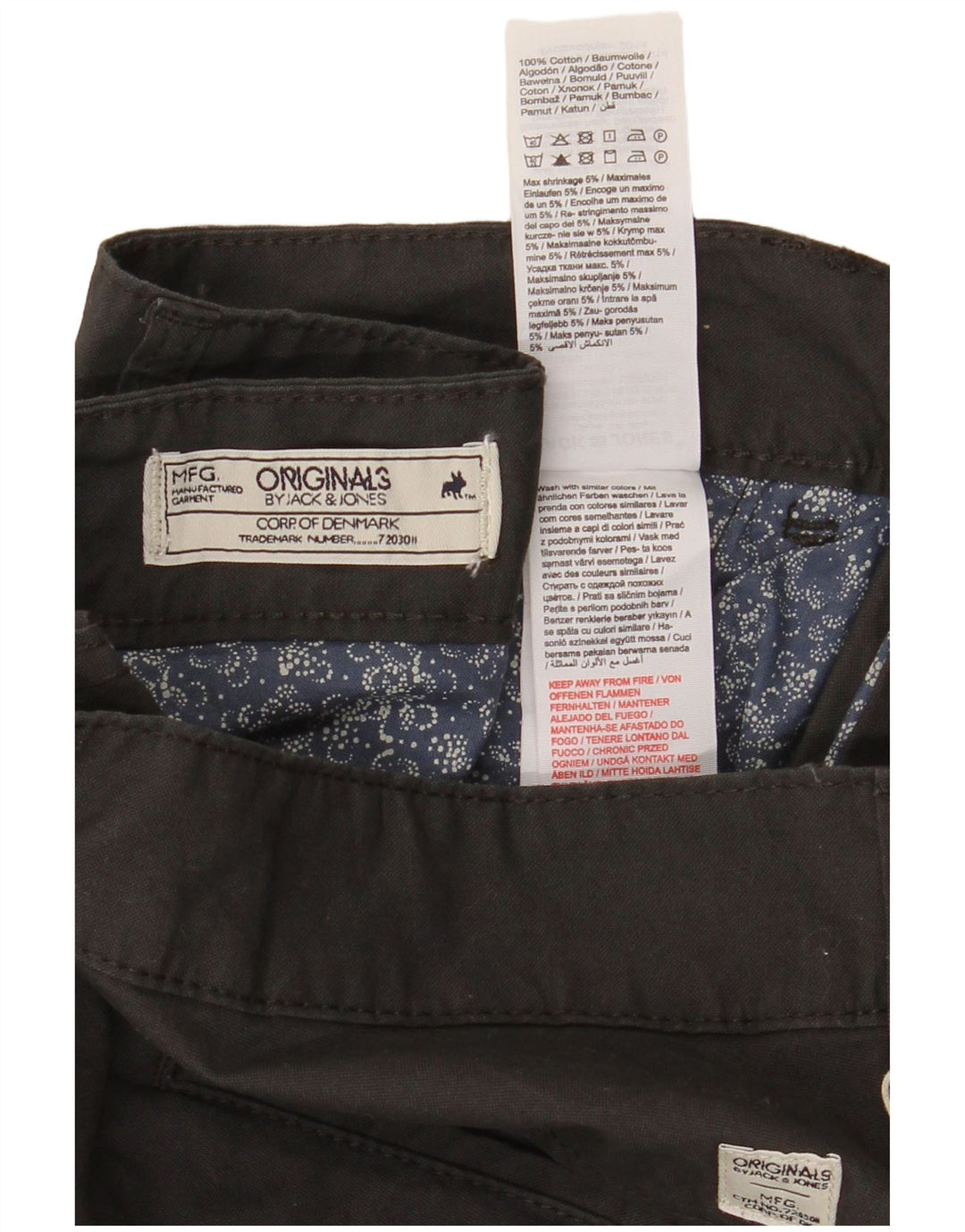 JACK & JONES Mens Regular Fit Chino Shorts W36 Grande Algodão Preto
