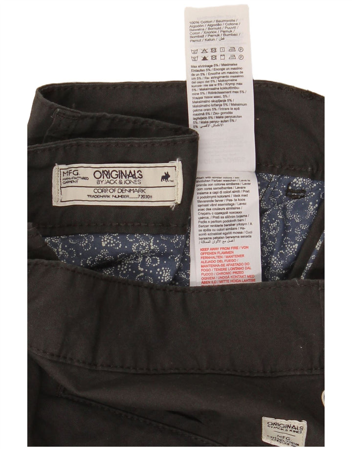 JACK & JONES Mens Regular Fit Chino Shorts W36 Grande Algodão Preto