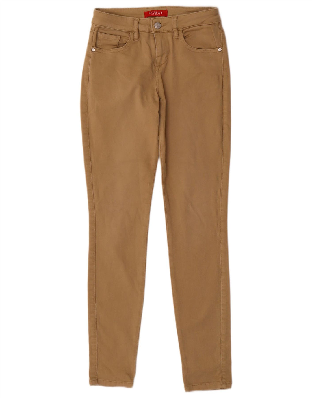 Jeans skinny feminino GUESS W25 L30 algodão bege