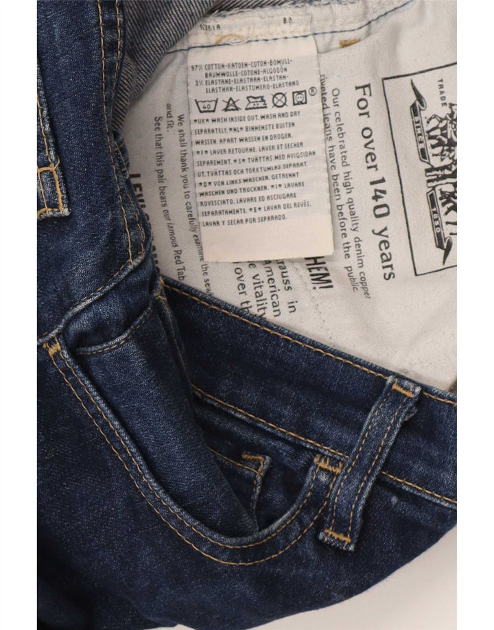 Jeans slim feminino Levi's W28 L34 algodão azul marinho