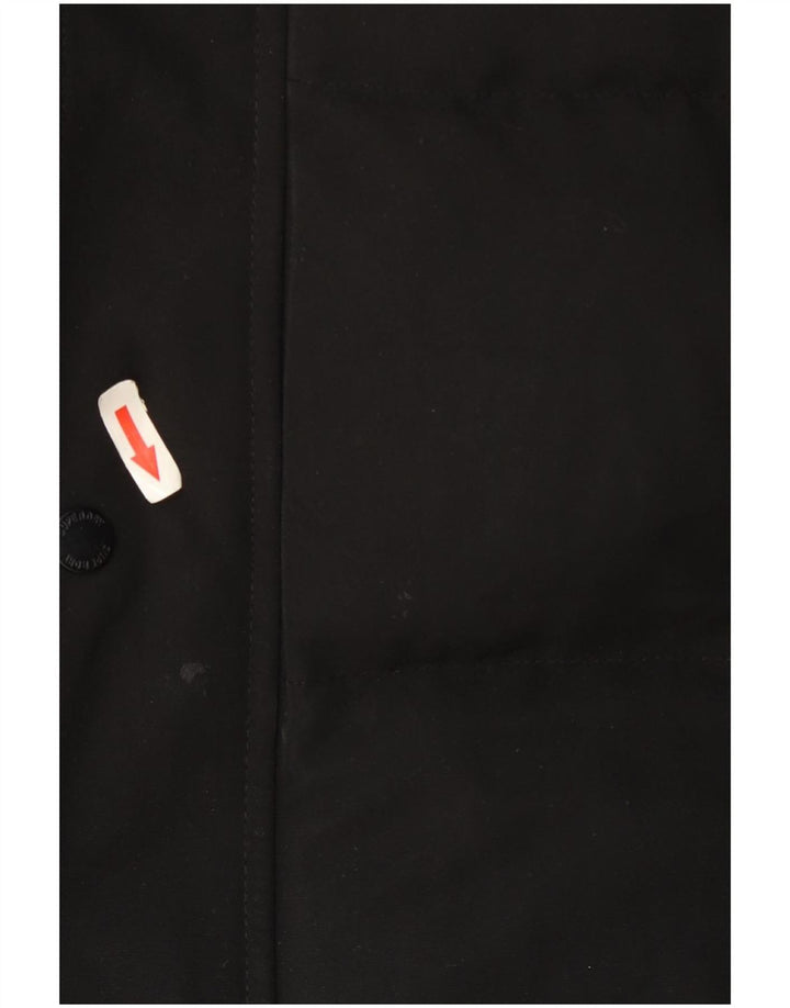 Colete acolchoado com capuz masculino Superdry UK 40 grande poliéster preto