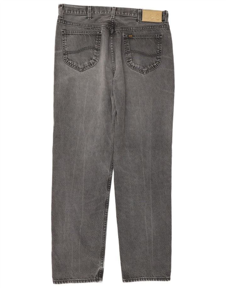 Lee Mens Chicago Straight Jeans W38 L34 Cinza Algodão