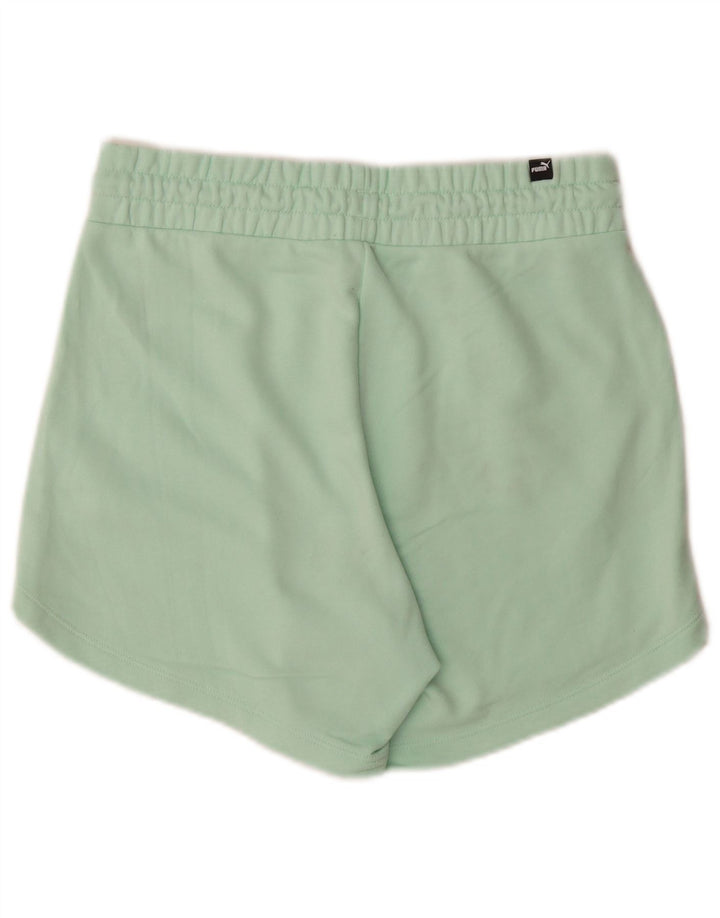 Shorts esportivos femininos Puma UK 14 algodão verde médio