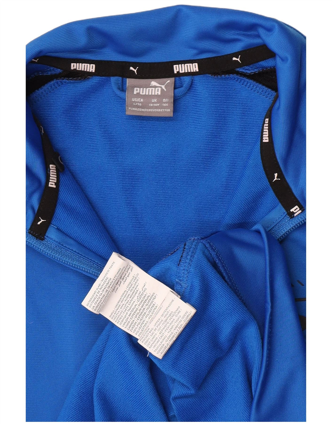 Jaqueta Puma Boys Graphic Tracksuit Top 13-14 anos Azul Colorblock