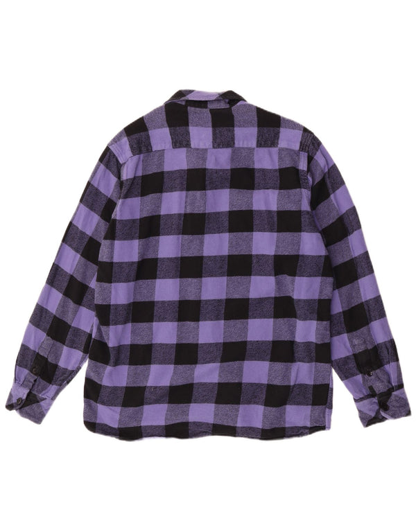 Camisa masculina de flanela Dickies XL roxo xadrez algodão
