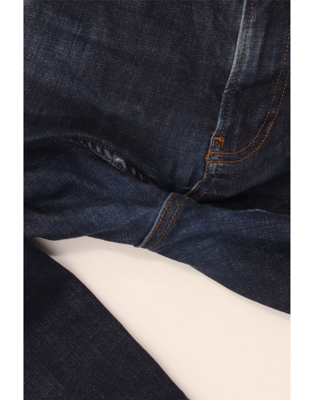 Jeans retos femininos TOMMY HILFIGER W36 L32 azul marinho algodão