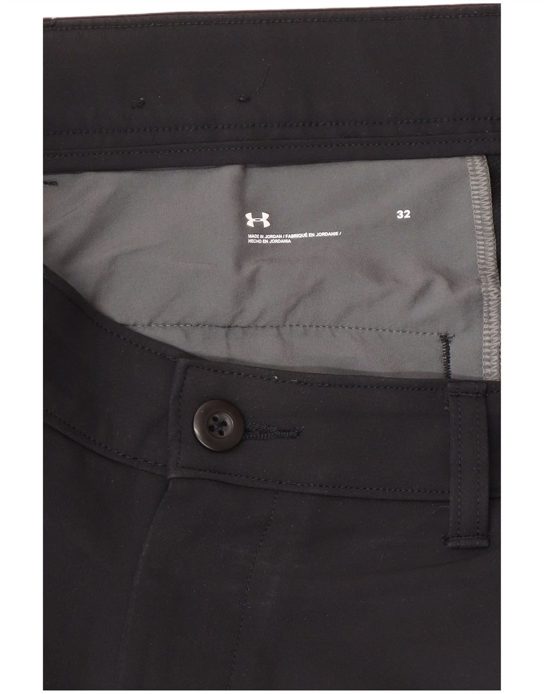 Under Armour Mens Chino Shorts W32 Poliéster Preto Médio