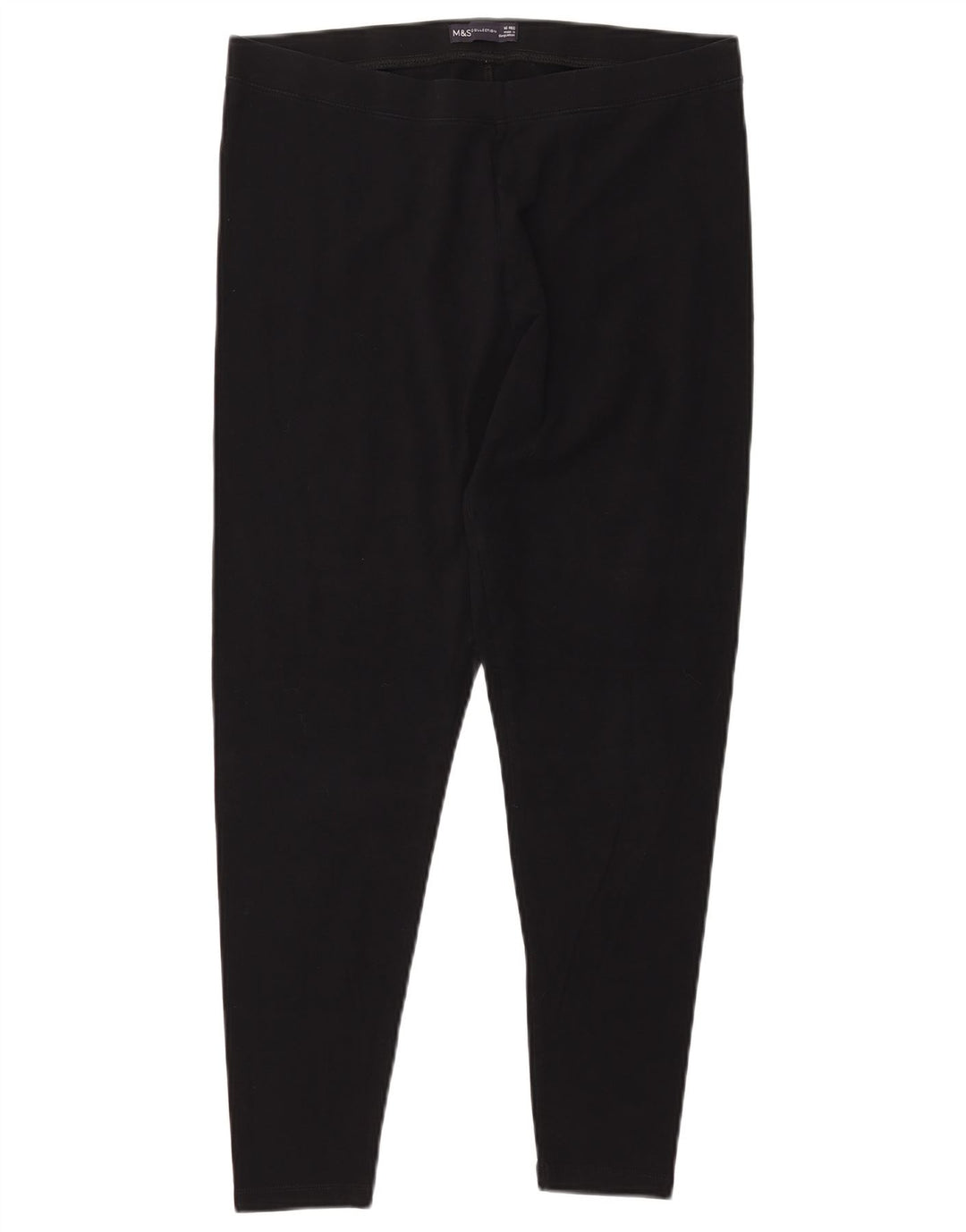 Leggings femininos MARKS & SPENCER Reino Unido 16 grandes algodão preto