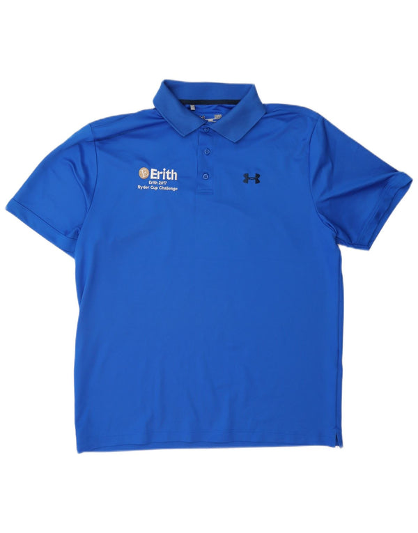 Camisa polo masculina Under Armour Heat Gear grande azul
