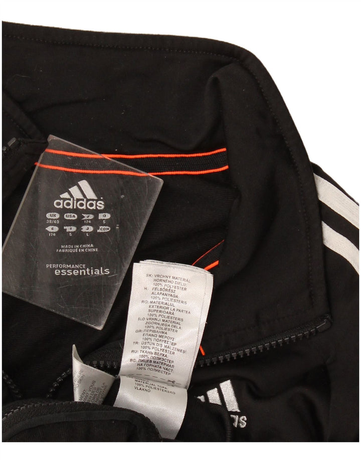 Adidas Mens Climalite Tracksuit Top Jacket UK 38/40 Médio Preto Poliéster