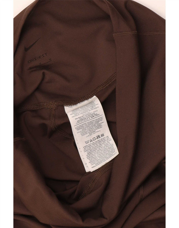 Leggings Nike Dri Fit Feminina UK 12 Médio Marrom Poliéster