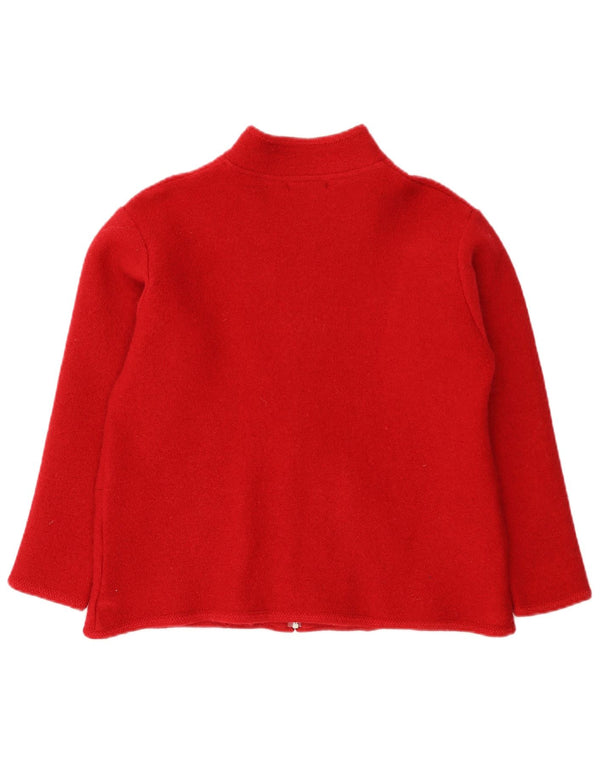 Suéter cardigã feminino Hepburn Reino Unido 18 XL lã vermelha