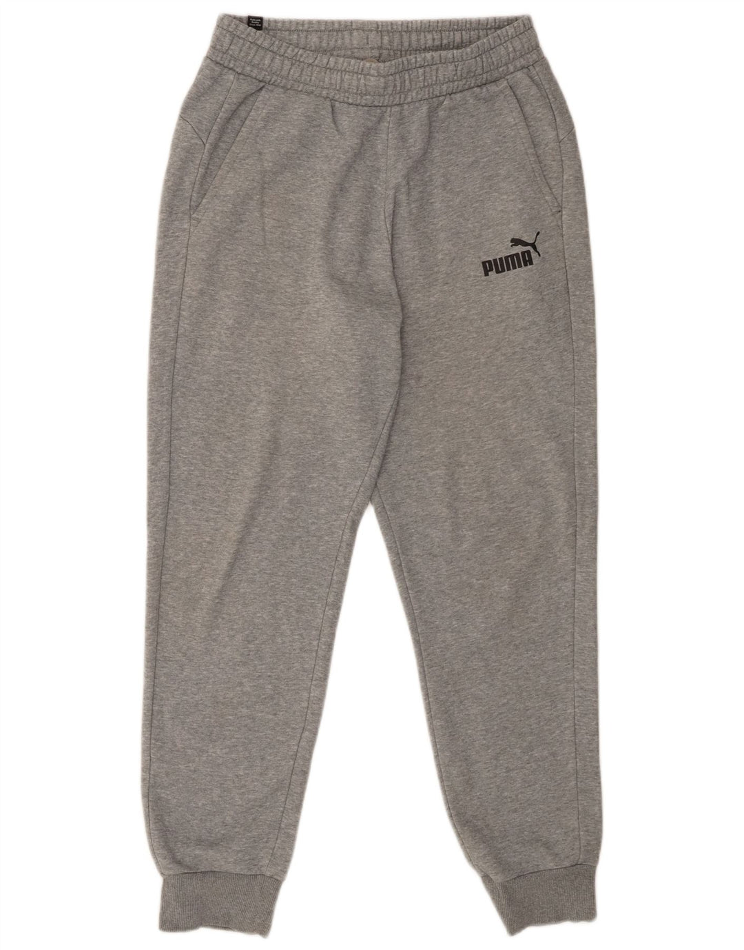 Calça de treino masculina Puma Joggers cinza médio algodão manchado