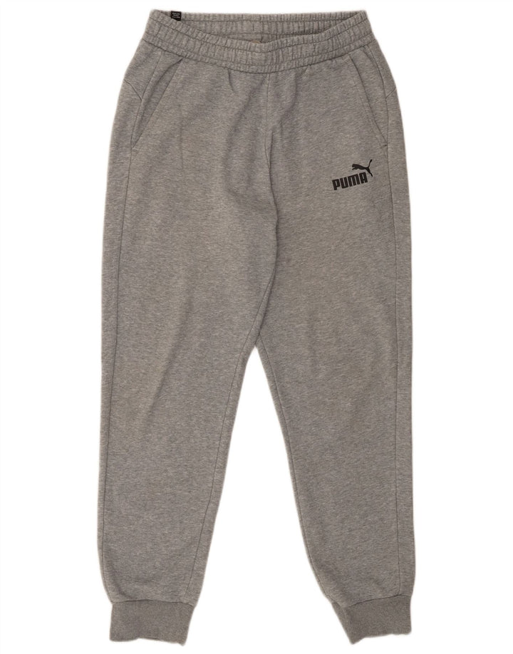Calça de treino masculina Puma Joggers cinza médio algodão manchado