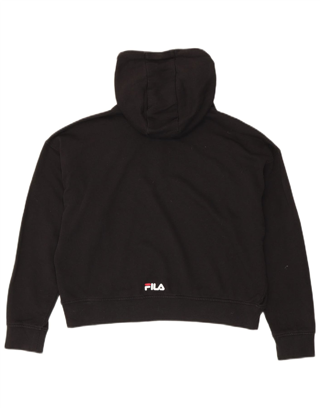 Pulôver feminino com capuz gráfico oversized FILA UK 6 XS preto