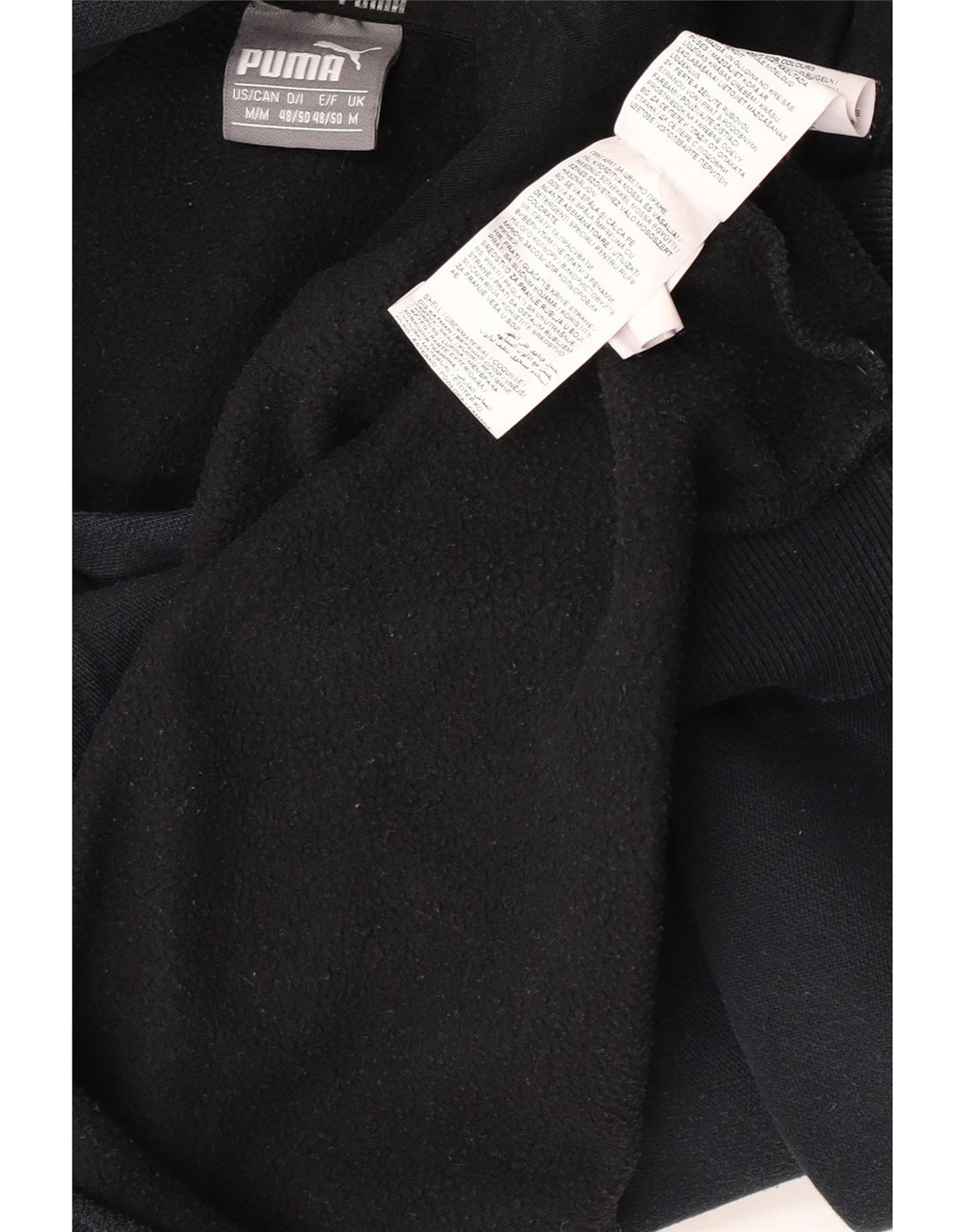Puma masculino gráfico moletom com capuz médio algodão preto