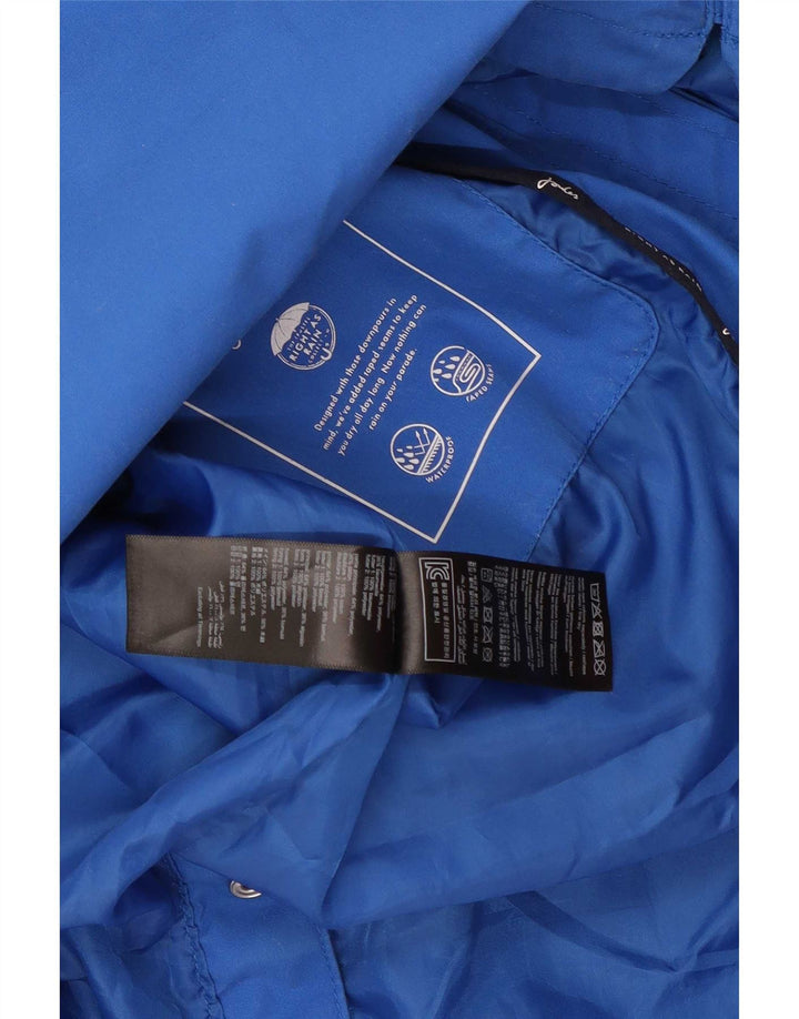 Joules capa de chuva feminina com capuz Reino Unido 10 poliéster azul pequeno
